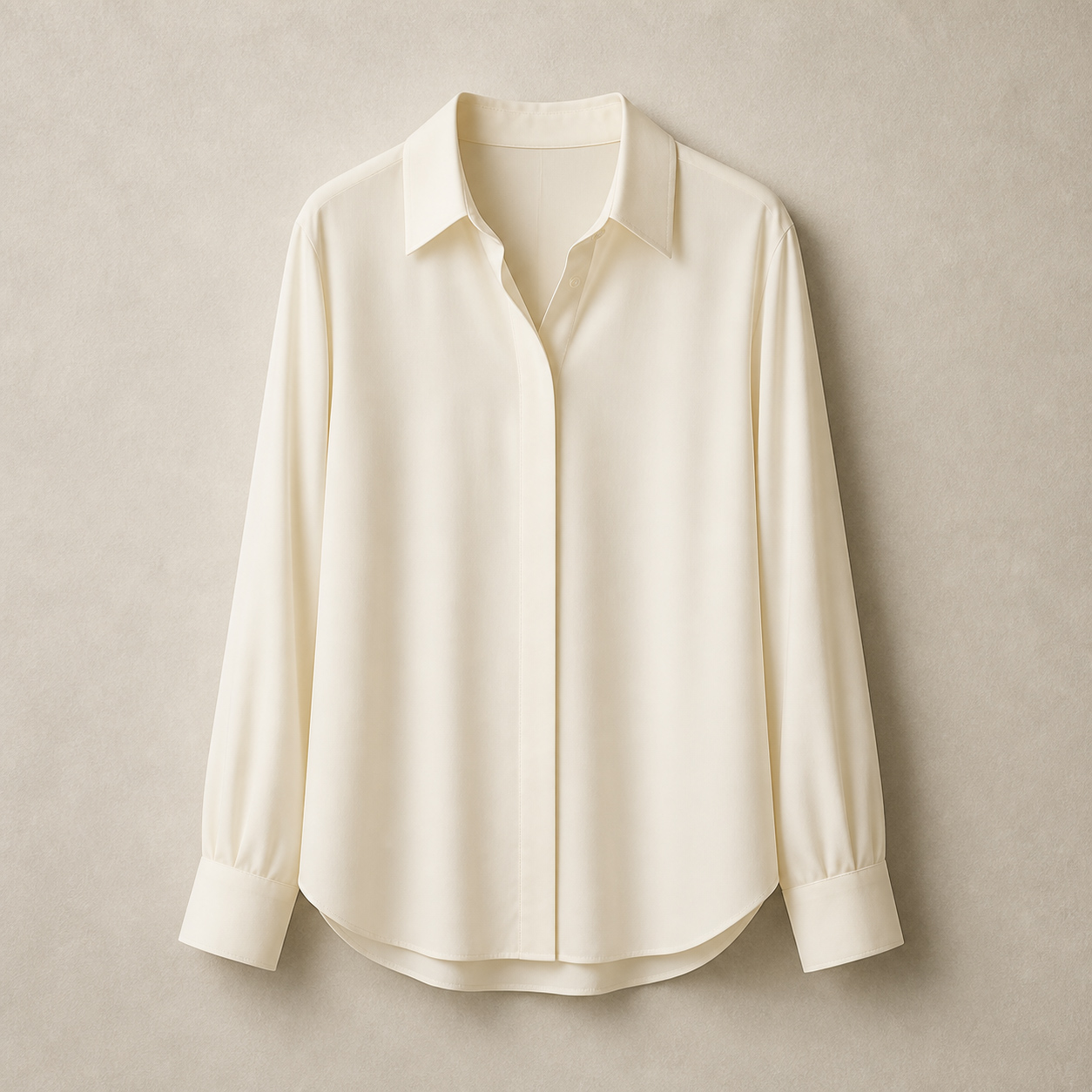 Camicia sartoriale · Seta ivory