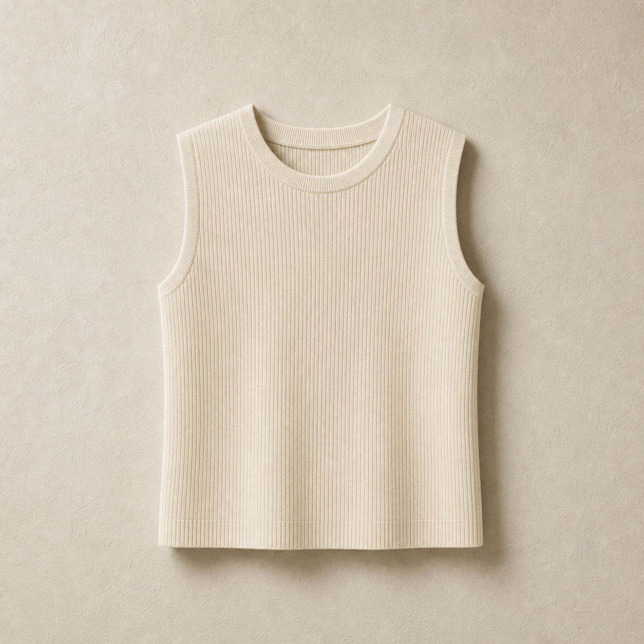 Maglia rib · Cotone beige
